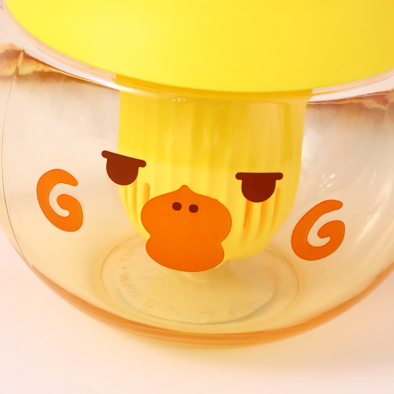 850ml/28.7fl.oz. Cute Duckling Pot Belly Cup (Yellow)