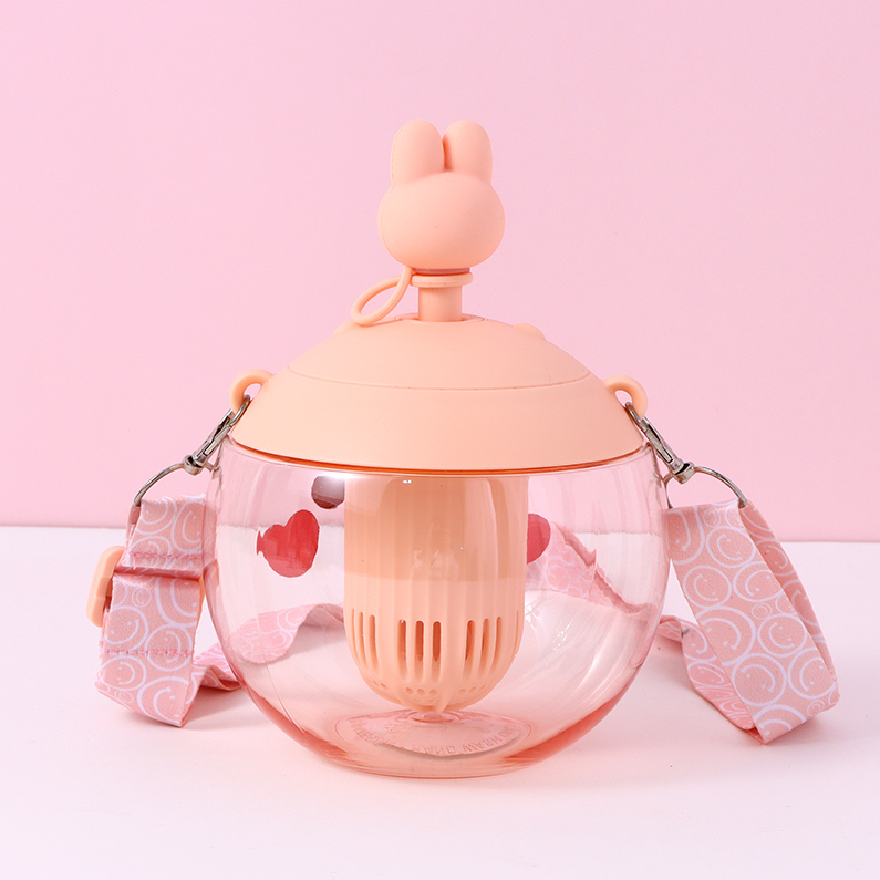 850ml/28.7fl.oz. Cute Bunny Pot Belly Cup (Pink)