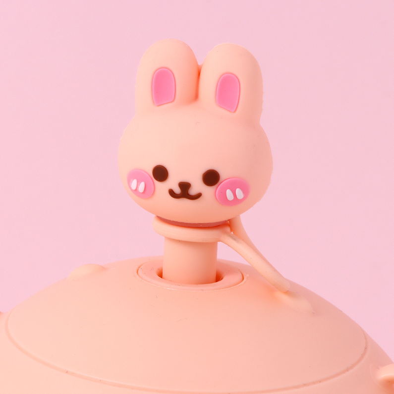 850ml/28.7fl.oz. Cute Bunny Pot Belly Cup (Pink)