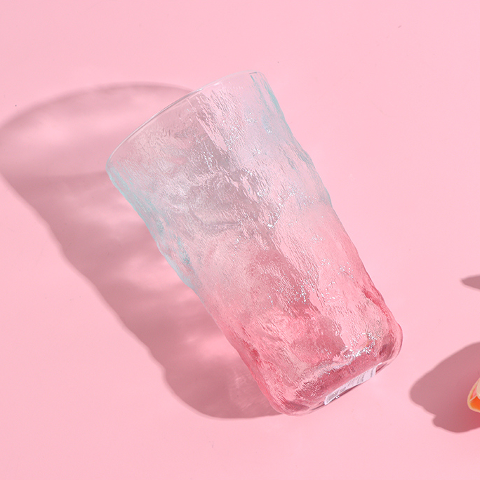 Gradient Glacier Soda-lime Glass(Pink and Green)350ml/11.8fl