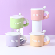 350ml Macaron pure Series Ceramic Cup (mixed)