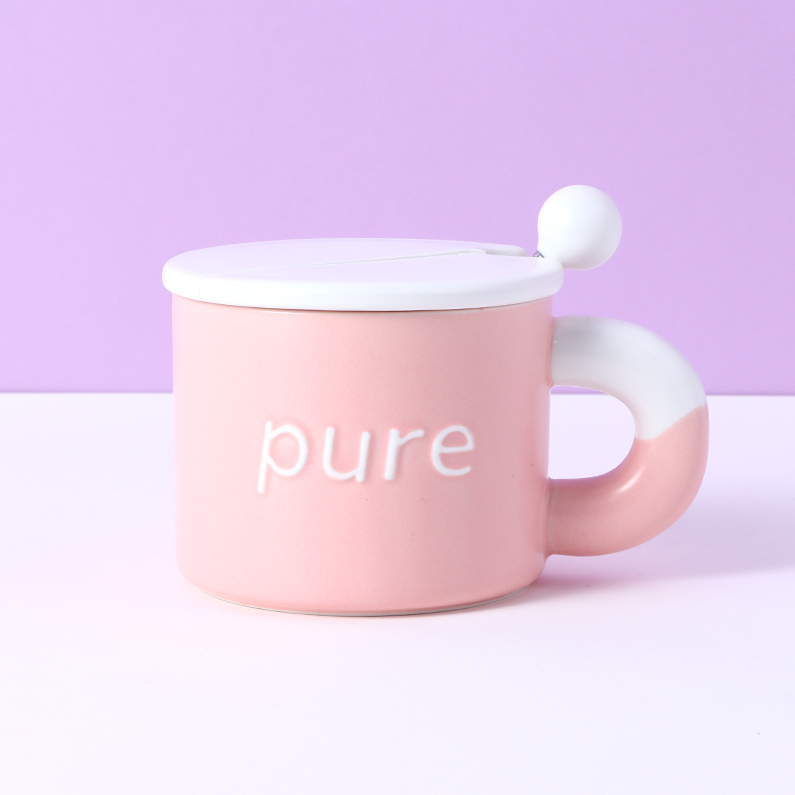 350ml Macaron pure Series Ceramic Cup (mixed)