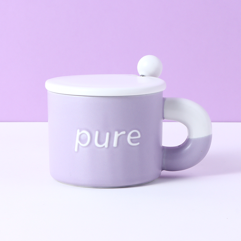 350ml Macaron pure Series Ceramic Cup (mixed)
