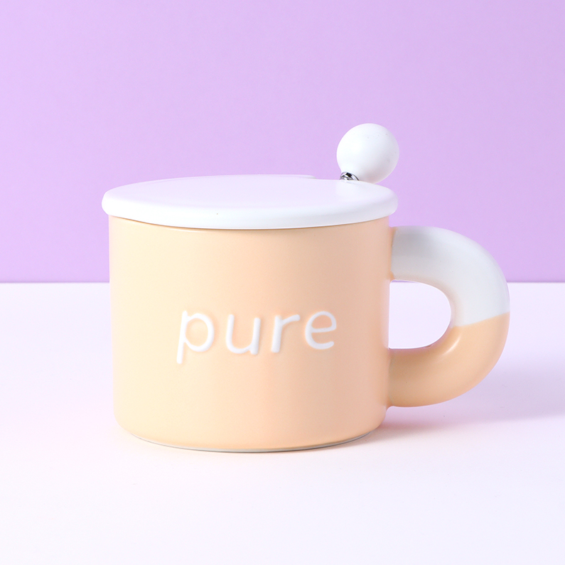350ml Macaron pure Series Ceramic Cup (mixed)