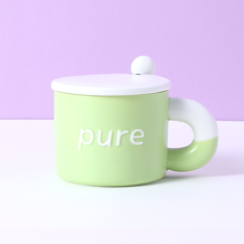 350ml Macaron pure Series Ceramic Cup (mixed)