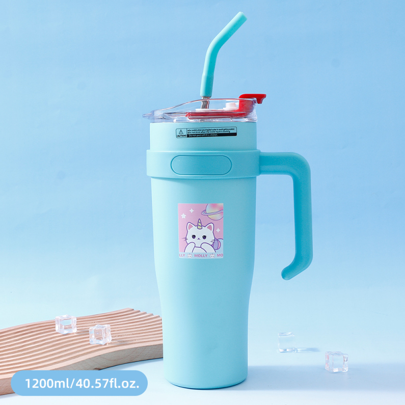 1200ML Starlight Family Large capacity Ice Bully Straw Basic