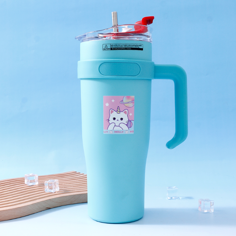 1200ML Starlight Family Large capacity Ice Bully Straw Basic