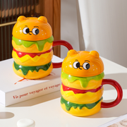 390ml/13.18fl.oz. Creative Burger Ceramic Cup (Yellow)