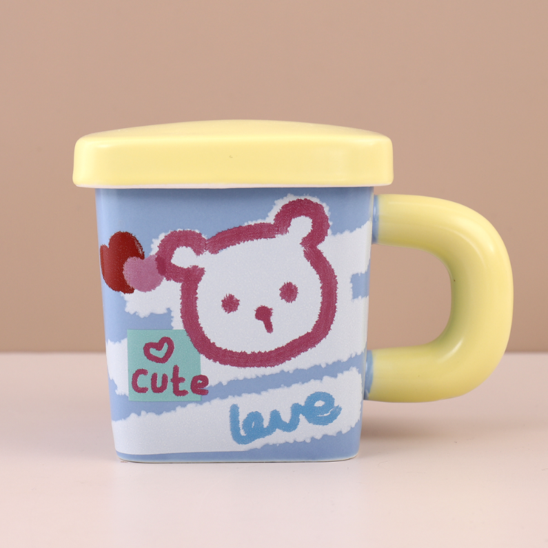 350ML Dopamine Pen Shape ceramic Cup (mixed color)