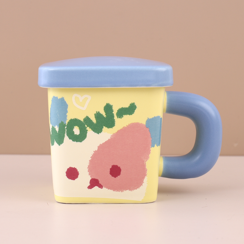 350ML Dopamine Pen Shape ceramic Cup (mixed color)