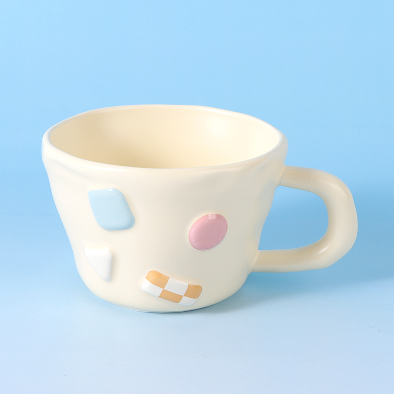 Geometric Accessories Handmade Creative Ceramic Cup (Mixed c