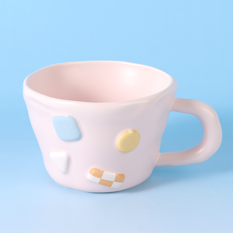 Geometric Accessories Handmade Creative Ceramic Cup (Mixed c