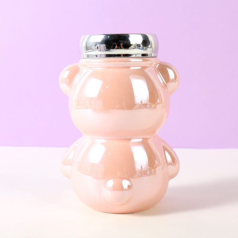 800ml/27.0fl.oz. Cute Funny Polar Bear Ceramic Cup (Pink) HB 032