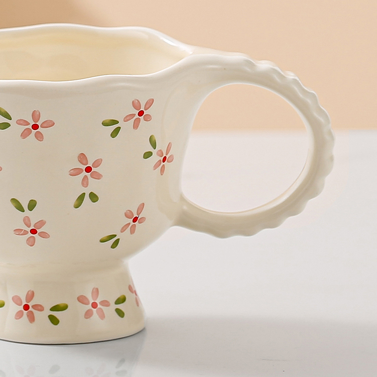 280mL/9.46fl.oz. Refreshing Flower Ceramic Cup