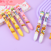 Small animal Burger eight color ballpoint pen 0.7mm