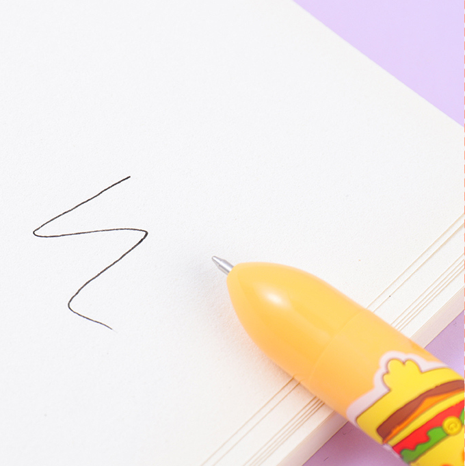 Small animal Burger eight color ballpoint pen 0.7mm