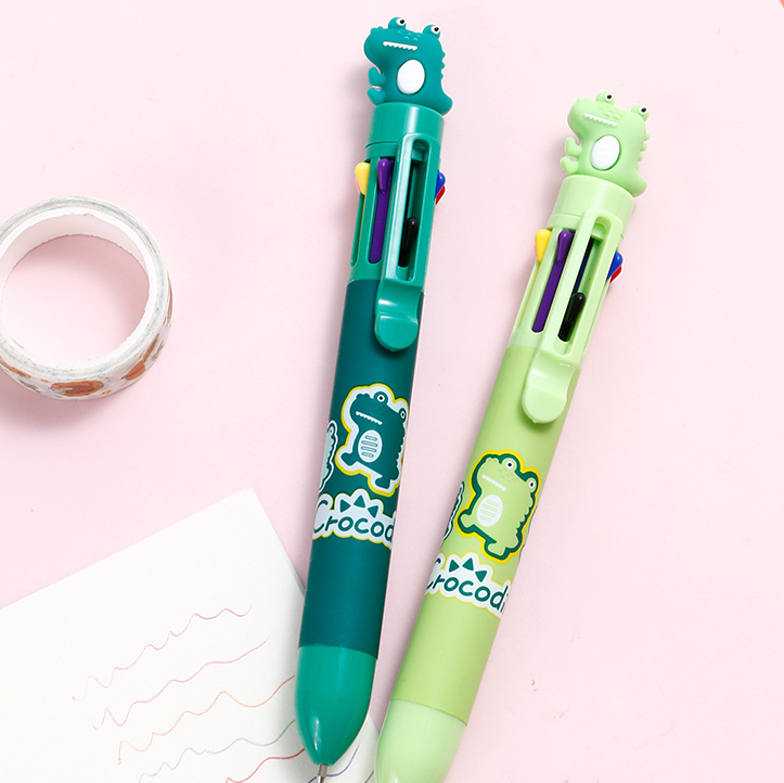 Interesting Crocodile eight color ballpoint pen 0.7mm