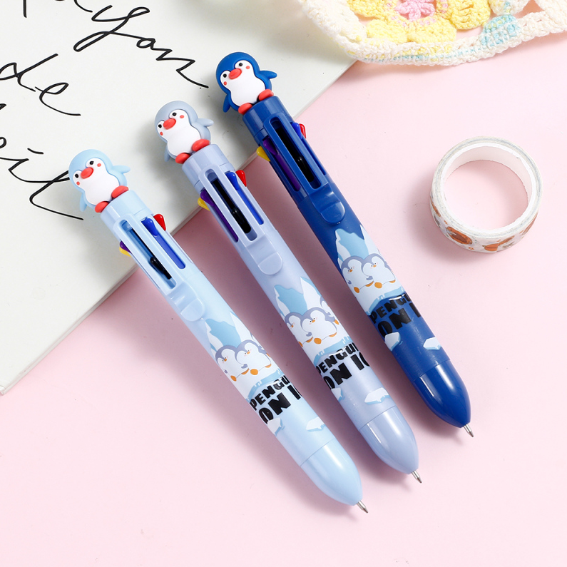 Ice Penguin eight color ballpoint pen 0.7mm
