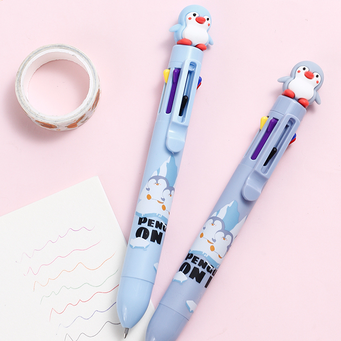 Ice Penguin eight color ballpoint pen 0.7mm