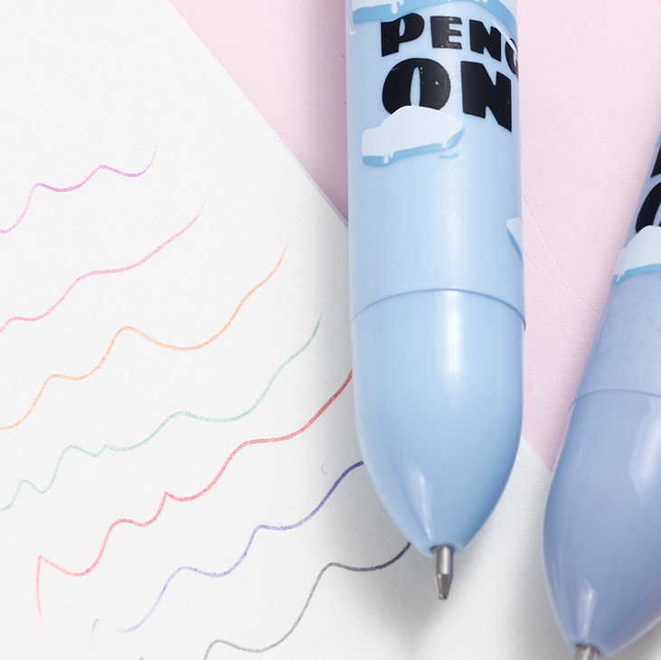 Ice Penguin eight color ballpoint pen 0.7mm