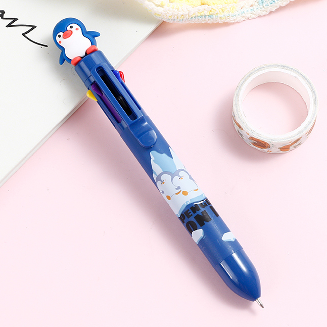 Ice Penguin eight color ballpoint pen 0.7mm