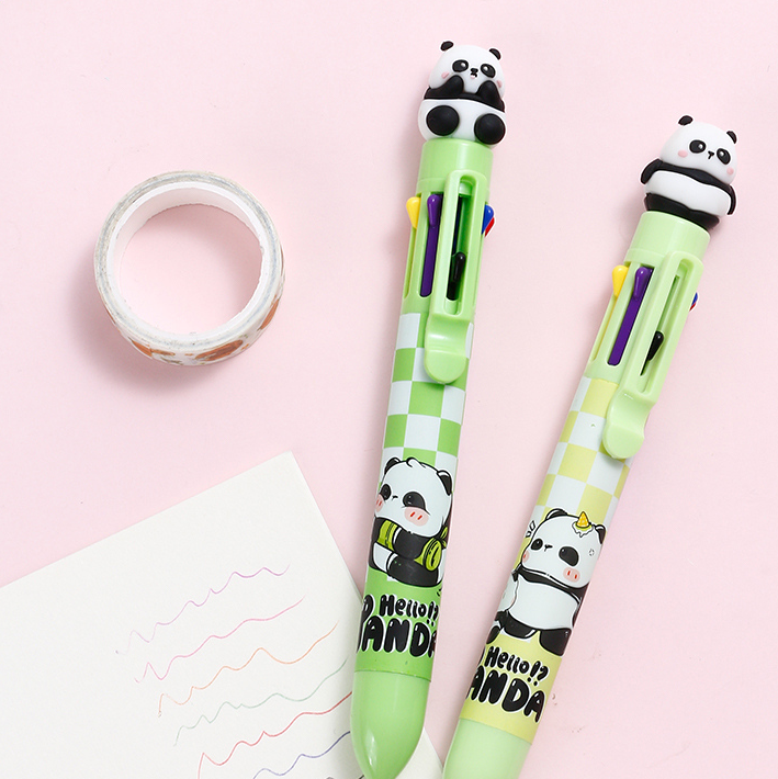 Leisure Panda eight color ballpoint pen 0.7mm