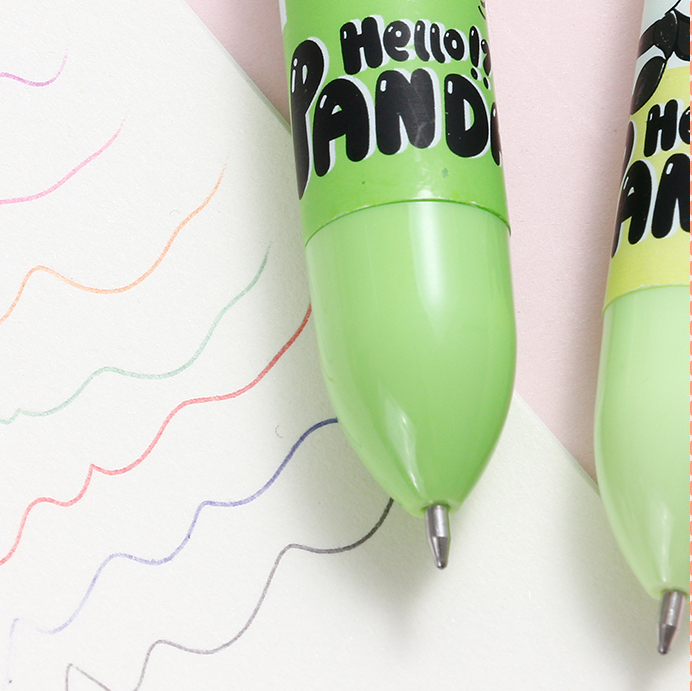 Leisure Panda eight color ballpoint pen 0.7mm
