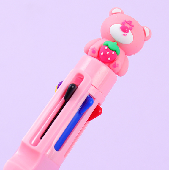 Strawberry cool Bear eight color ballpoint pen 0.7mm