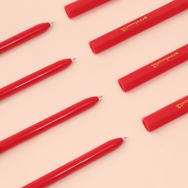 Strawberry Sweet Rabbit Lipstick Cap Neutral Pen Black 0.5mm