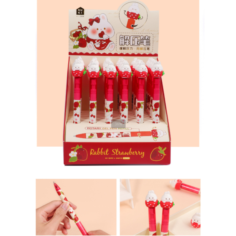 Strawberry Sweet Rabbit decompress Turn neutral pen black 0.