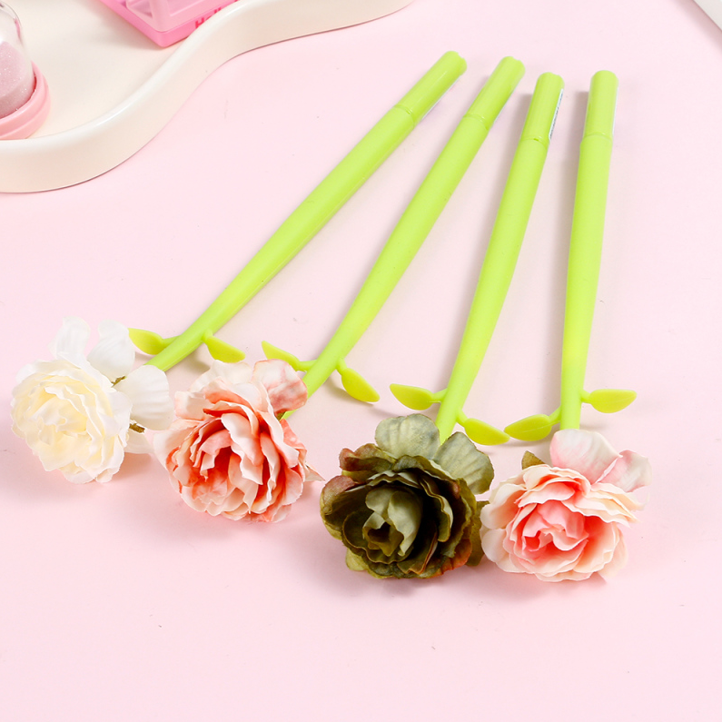 Fabric Flowers Shake Neutral Pen Black 0.5mm