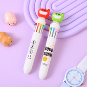 Funny laugh Apple ten color ballpoint pen 0.7mm