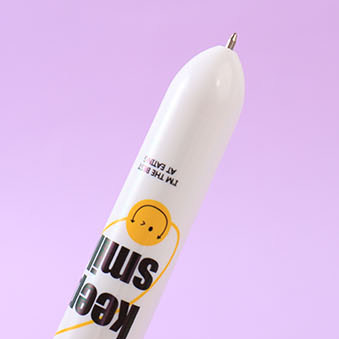 Funny laugh Apple ten color ballpoint pen 0.7mm