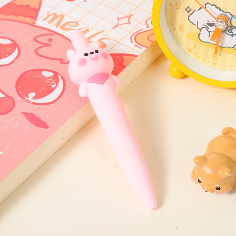 Pet Park silicone press neutral pen Black 0.5mm