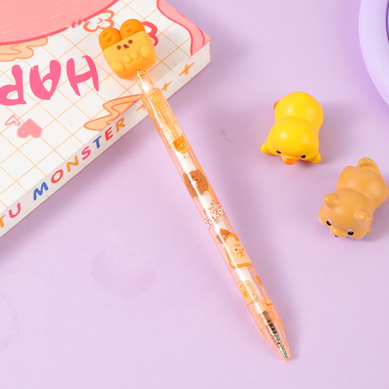 PUPU Bread house side press neutral pen black 0.5mm