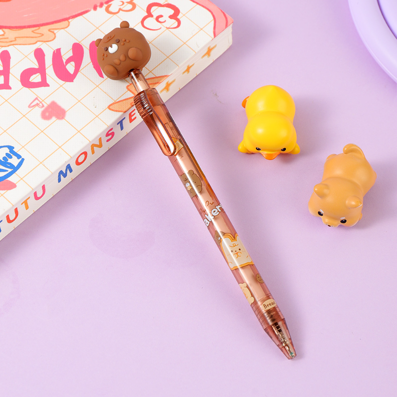 PUPU Bread house side press neutral pen black 0.5mm