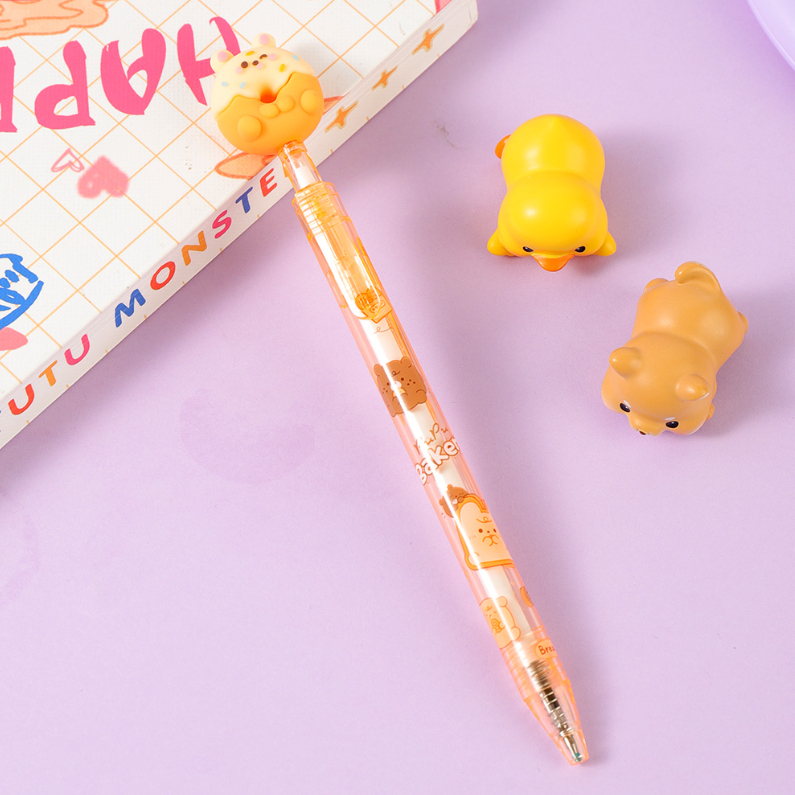 PUPU Bread house side press neutral pen black 0.5mm