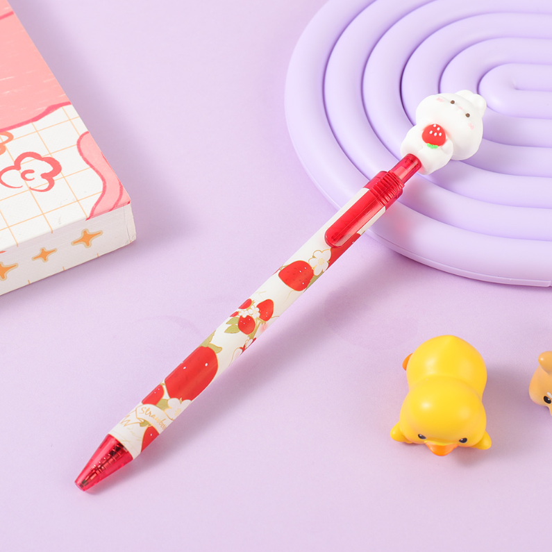 Strawberry Sweet Rabbit side press neutral pen blue 0.5mm