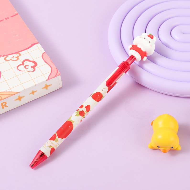 Strawberry Sweet Rabbit side press neutral pen blue 0.5mm