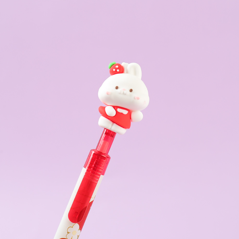 Strawberry Sweet Rabbit side press neutral pen blue 0.5mm