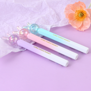 Crystal Rabbit Lipstick Cap Neutral Pen Black 0.5mm