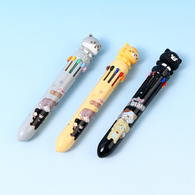 Cat Diary Ten color ballpoint pen 0.7mm
