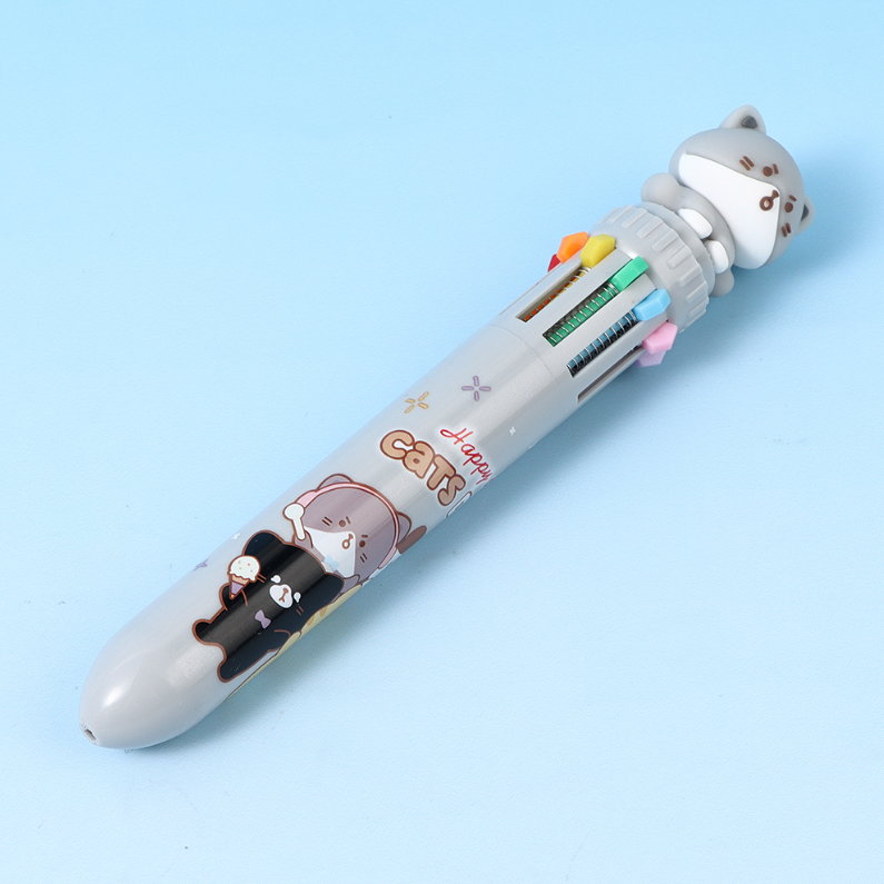 Cat Diary Ten color ballpoint pen 0.7mm