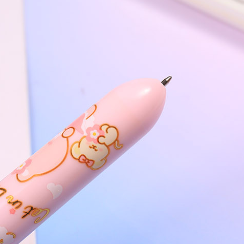 Romantic Flower Series Crystal Sakura Cat 10-Color Ballpoint Pen 0.7mm