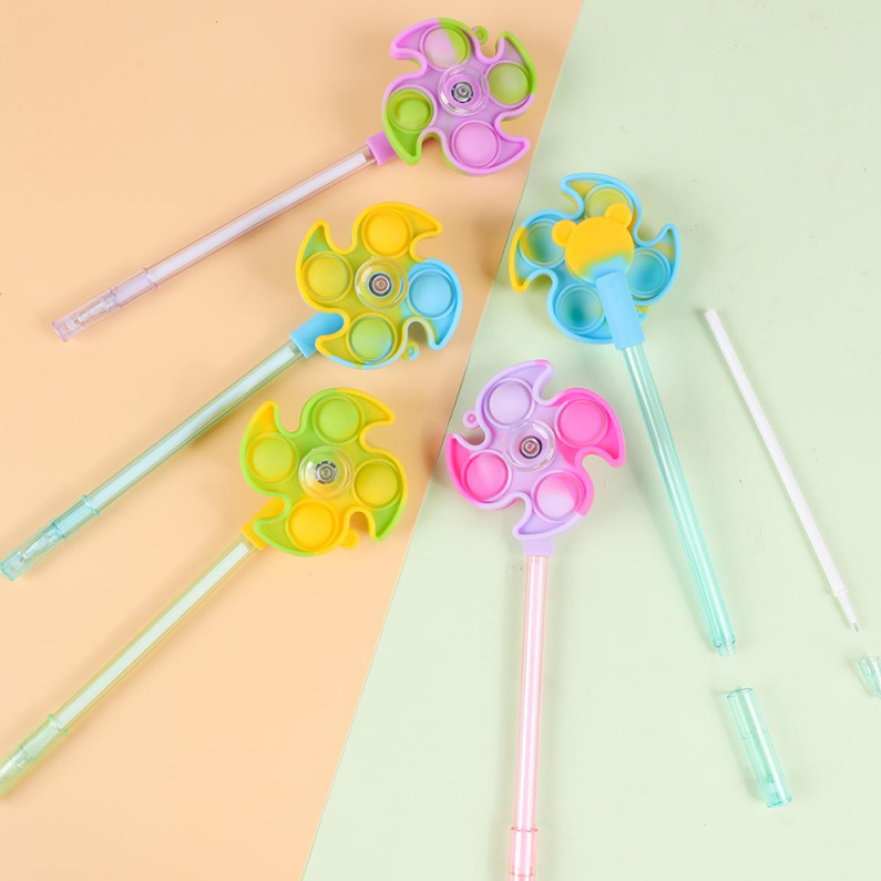 Rotating Windmill Series Silicone Gel Pen Black 0.5mm