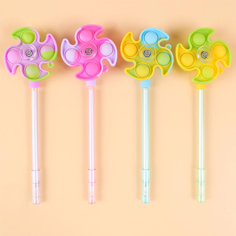 Rotating Windmill Series Silicone Gel Pen Black 0.5mm