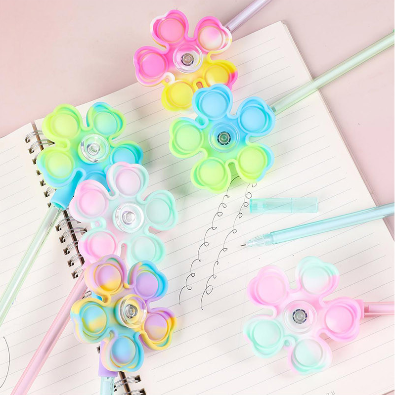 Rotating Flower Series Silicone Gel Pen Black 0.5mm