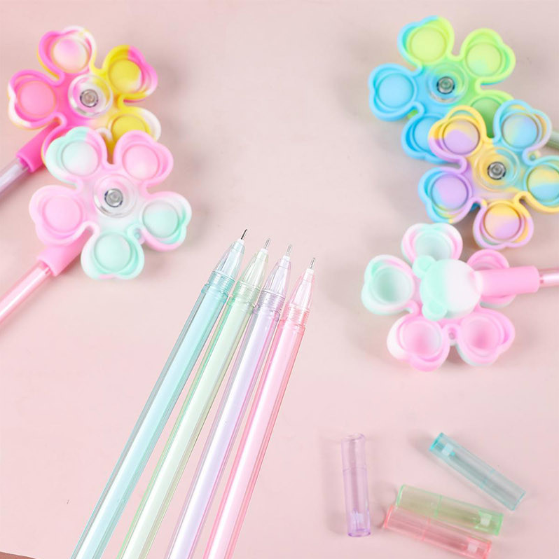 Rotating Flower Series Silicone Gel Pen Black 0.5mm
