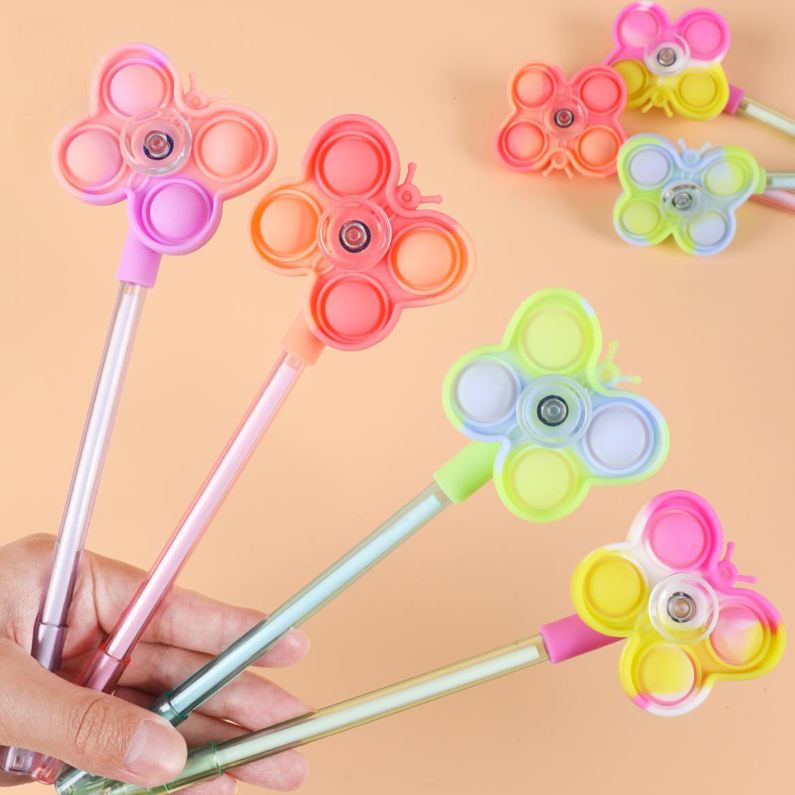 Rotating Butterfly Series Silicone Gel Pen Black 0.5mm