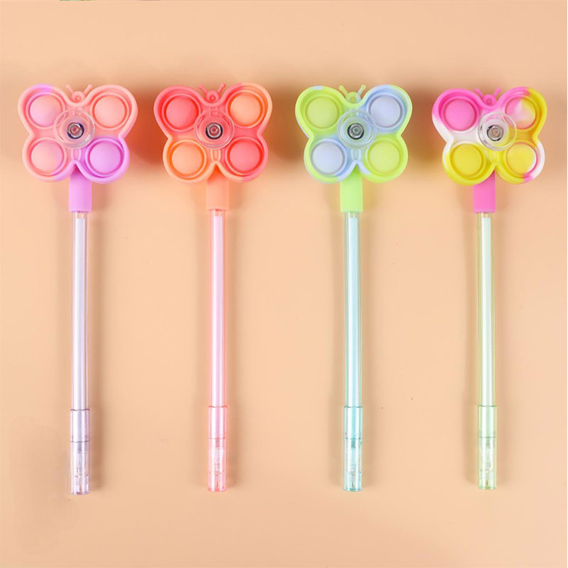 Rotating Butterfly Series Silicone Gel Pen Black 0.5mm